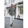 imageCOOFANDY Mens Casual Button Down Shirt Long Sleeve Untucked Shirt Stretch Denim Dress Shirt with PocketsGrey