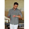 imageCOOFANDY Mens Casual Button Down Shirt Long Sleeve Untucked Shirt Stretch Denim Dress Shirt with PocketsGrey