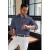 imageCOOFANDY Mens Casual Button Down Shirt Long Sleeve Untucked Shirt Stretch Denim Dress Shirt with PocketsNavy Blue