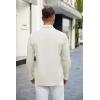 imageCOOFANDY Mens Casual Button Down Shirt Long Sleeve Untucked Shirt Stretch Denim Dress Shirt with PocketsWhite