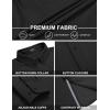 imageCOOFANDY Mens Casual Button Down Shirt Untucked Long Sleeve Stretch Denim Dress ShirtBlackplaid