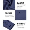 imageCOOFANDY Mens Casual Button Down Shirts Long Sleeve Wrinkle Free Untucked Dress ShirtsNavy Blue