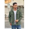 imageCOOFANDY Mens Casual Shirt Jacket Long Sleeve Button Down Overshirt Lightweight Shacket with PocketsDeep Army Green