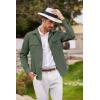 imageCOOFANDY Mens Casual Shirt Jacket Long Sleeve Button Down Overshirt Lightweight Shacket with PocketsDeep Army Green