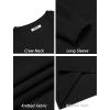 imageCOOFANDY Mens Crewneck Sweater Dress Long Sleeve Pullover Sweater Knit Lightweight SweatersBlack