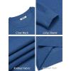 imageCOOFANDY Mens Crewneck Sweater Dress Long Sleeve Pullover Sweater Knit Lightweight SweatersBlue