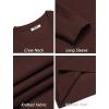 imageCOOFANDY Mens Crewneck Sweater Dress Long Sleeve Pullover Sweater Knit Lightweight SweatersBrown
