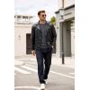 imageCOOFANDY Mens Crewneck Sweater Dress Long Sleeve Pullover Sweater Knit Lightweight SweatersDark Grey