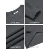imageCOOFANDY Mens Crewneck Sweater Dress Long Sleeve Pullover Sweater Knit Lightweight SweatersDark Grey