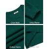 imageCOOFANDY Mens Crewneck Sweater Dress Long Sleeve Pullover Sweater Knit Lightweight SweatersGreen