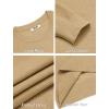imageCOOFANDY Mens Crewneck Sweater Dress Long Sleeve Pullover Sweater Knit Lightweight SweatersKhaki