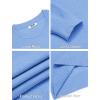 imageCOOFANDY Mens Crewneck Sweater Dress Long Sleeve Pullover Sweater Knit Lightweight SweatersLight Blue