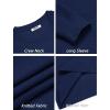 imageCOOFANDY Mens Crewneck Sweater Dress Long Sleeve Pullover Sweater Knit Lightweight SweatersNavy Blue