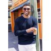 imageCOOFANDY Mens Crewneck Sweater Dress Long Sleeve Pullover Sweater Knit Lightweight SweatersNavy Blue
