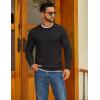 imageCOOFANDY Mens Crewneck Sweater Slim Fit Lightweight Knit Pullover Casual Dress Crew Neck Pullover SweatersBlack