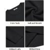 imageCOOFANDY Mens Crewneck Sweater Slim Fit Lightweight Knit Pullover Casual Dress Crew Neck Pullover SweatersBlack