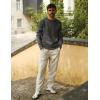 imageCOOFANDY Mens Crewneck Sweater Slim Fit Lightweight Knit Pullover Casual Dress Crew Neck Pullover SweatersDark Grey