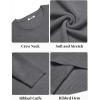 imageCOOFANDY Mens Crewneck Sweater Slim Fit Lightweight Knit Pullover Casual Dress Crew Neck Pullover SweatersDark Grey