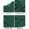 imageCOOFANDY Mens Crewneck Sweater Slim Fit Lightweight Knit Pullover Casual Dress Crew Neck Pullover SweatersGreen