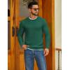 imageCOOFANDY Mens Crewneck Sweater Slim Fit Lightweight Knit Pullover Casual Dress Crew Neck Pullover SweatersGreen