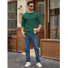 imageCOOFANDY Mens Crewneck Sweater Slim Fit Lightweight Knit Pullover Casual Dress Crew Neck Pullover SweatersGreen