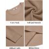 imageCOOFANDY Mens Crewneck Sweater Slim Fit Lightweight Knit Pullover Casual Dress Crew Neck Pullover SweatersKhaki