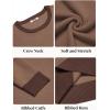imageCOOFANDY Mens Crewneck Sweater Slim Fit Lightweight Knit Pullover Casual Dress Crew Neck Pullover SweatersLight Brown  Dark Brown Edge