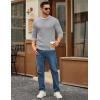 imageCOOFANDY Mens Crewneck Sweater Slim Fit Lightweight Knit Pullover Casual Dress Crew Neck Pullover SweatersLight Grey