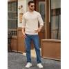 imageCOOFANDY Mens Crewneck Sweater Slim Fit Lightweight Knit Pullover Casual Dress Crew Neck Pullover SweatersLight Khaki