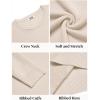 imageCOOFANDY Mens Crewneck Sweater Slim Fit Lightweight Knit Pullover Casual Dress Crew Neck Pullover SweatersLight Khaki