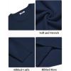 imageCOOFANDY Mens Crewneck Sweater Slim Fit Lightweight Knit Pullover Casual Dress Crew Neck Pullover SweatersNavy Blue