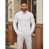 imageCOOFANDY Mens Crewneck Sweater Slim Fit Lightweight Knit Pullover Casual Dress Crew Neck Pullover SweatersWhite