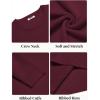imageCOOFANDY Mens Crewneck Sweater Slim Fit Lightweight Knit Pullover Casual Dress Crew Neck Pullover SweatersWine Red
