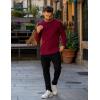 imageCOOFANDY Mens Crewneck Sweater Slim Fit Lightweight Knit Pullover Casual Dress Crew Neck Pullover SweatersWine Red
