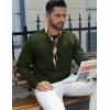 imageCOOFANDY Mens Crewneck Sweatshirt Geometric Texture Casual Long Sleeve Sweatshirts Fashion Pullover ShirtsArmy Green