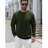 imageCOOFANDY Mens Crewneck Sweatshirt Geometric Texture Casual Long Sleeve Sweatshirts Fashion Pullover ShirtsArmy Green