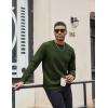 imageCOOFANDY Mens Crewneck Sweatshirt Geometric Texture Casual Long Sleeve Sweatshirts Fashion Pullover ShirtsArmy Green