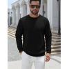 imageCOOFANDY Mens Crewneck Sweatshirt Geometric Texture Casual Long Sleeve Sweatshirts Fashion Pullover ShirtsBlack
