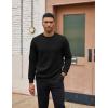 imageCOOFANDY Mens Crewneck Sweatshirt Geometric Texture Casual Long Sleeve Sweatshirts Fashion Pullover ShirtsBlack