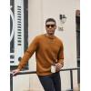 imageCOOFANDY Mens Crewneck Sweatshirt Geometric Texture Casual Long Sleeve Sweatshirts Fashion Pullover ShirtsBrown