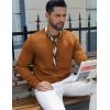 imageCOOFANDY Mens Crewneck Sweatshirt Geometric Texture Casual Long Sleeve Sweatshirts Fashion Pullover ShirtsBrown