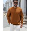 imageCOOFANDY Mens Crewneck Sweatshirt Geometric Texture Casual Long Sleeve Sweatshirts Fashion Pullover ShirtsBrown