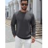 imageCOOFANDY Mens Crewneck Sweatshirt Geometric Texture Casual Long Sleeve Sweatshirts Fashion Pullover ShirtsDark Grey