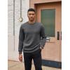 imageCOOFANDY Mens Crewneck Sweatshirt Geometric Texture Casual Long Sleeve Sweatshirts Fashion Pullover ShirtsDark Grey