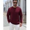 imageCOOFANDY Mens Crewneck Sweatshirt Geometric Texture Casual Long Sleeve Sweatshirts Fashion Pullover ShirtsDark Red