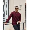 imageCOOFANDY Mens Crewneck Sweatshirt Geometric Texture Casual Long Sleeve Sweatshirts Fashion Pullover ShirtsDark Red