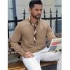 imageCOOFANDY Mens Crewneck Sweatshirt Geometric Texture Casual Long Sleeve Sweatshirts Fashion Pullover ShirtsKhaki