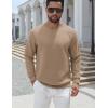 imageCOOFANDY Mens Crewneck Sweatshirt Geometric Texture Casual Long Sleeve Sweatshirts Fashion Pullover ShirtsKhaki
