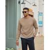imageCOOFANDY Mens Crewneck Sweatshirt Geometric Texture Casual Long Sleeve Sweatshirts Fashion Pullover ShirtsKhaki
