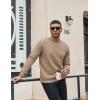 imageCOOFANDY Mens Crewneck Sweatshirt Geometric Texture Casual Long Sleeve Sweatshirts Fashion Pullover ShirtsKhaki